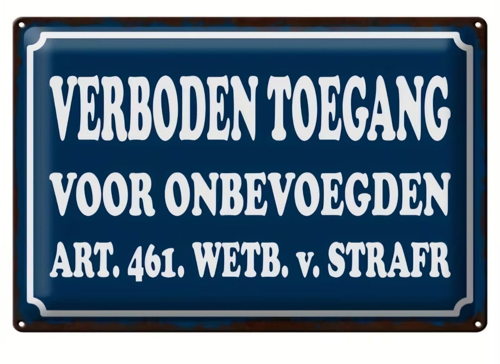 Bord verboden toegang voor onbevoegden 20x30, Antiek en Kunst, Ophalen of Verzenden