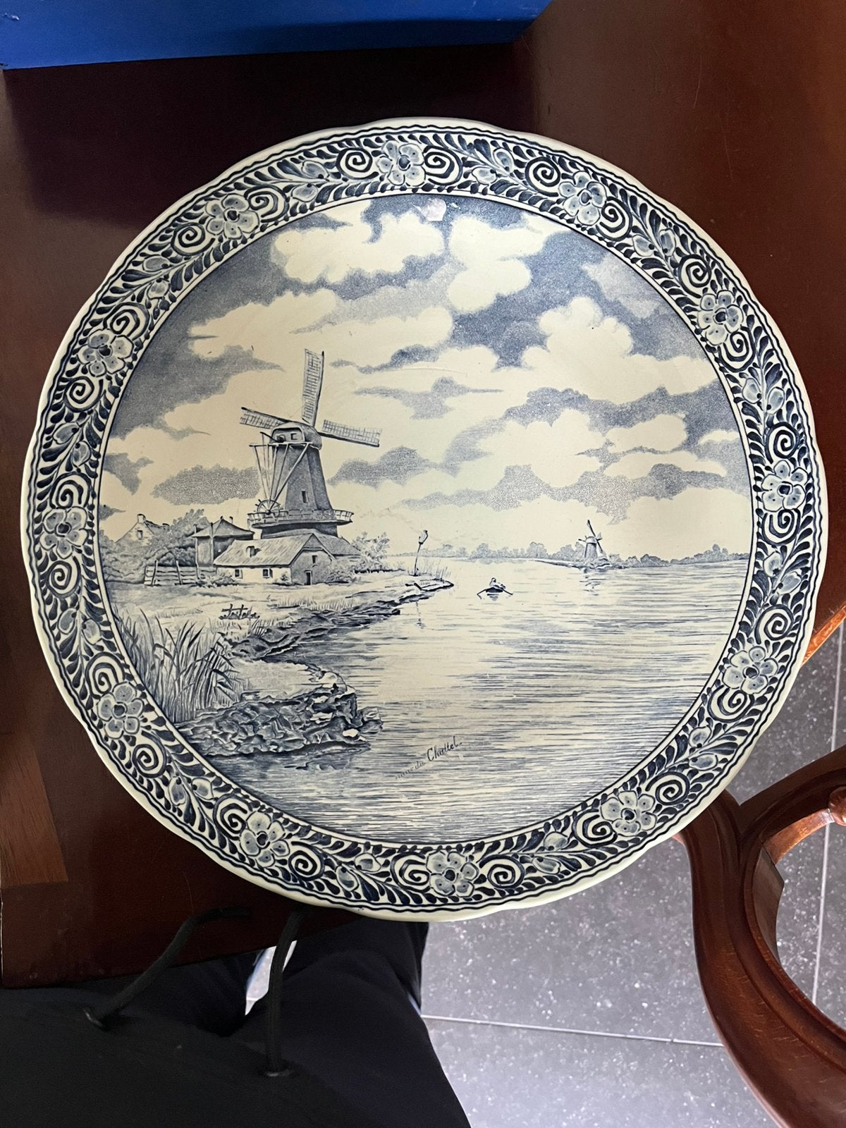 oud  hollands wandbord van Boch, Ophalen of Verzenden