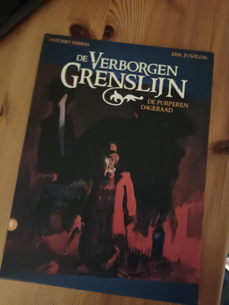 Stripboek 'De Verborgen Grenslijn', De Purperen Dageraad, Boeken, Eén stripboek, Ophalen of Verzenden, Zo goed als nieuw, Parras en Juszelak