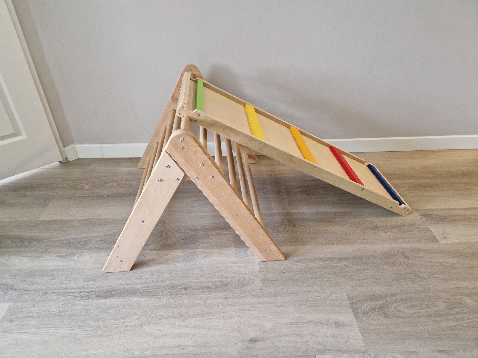 Houten klimrek met glijbaan - Playtive (Lidl), Ophalen of Verzenden, Zo goed als nieuw, Klimwand