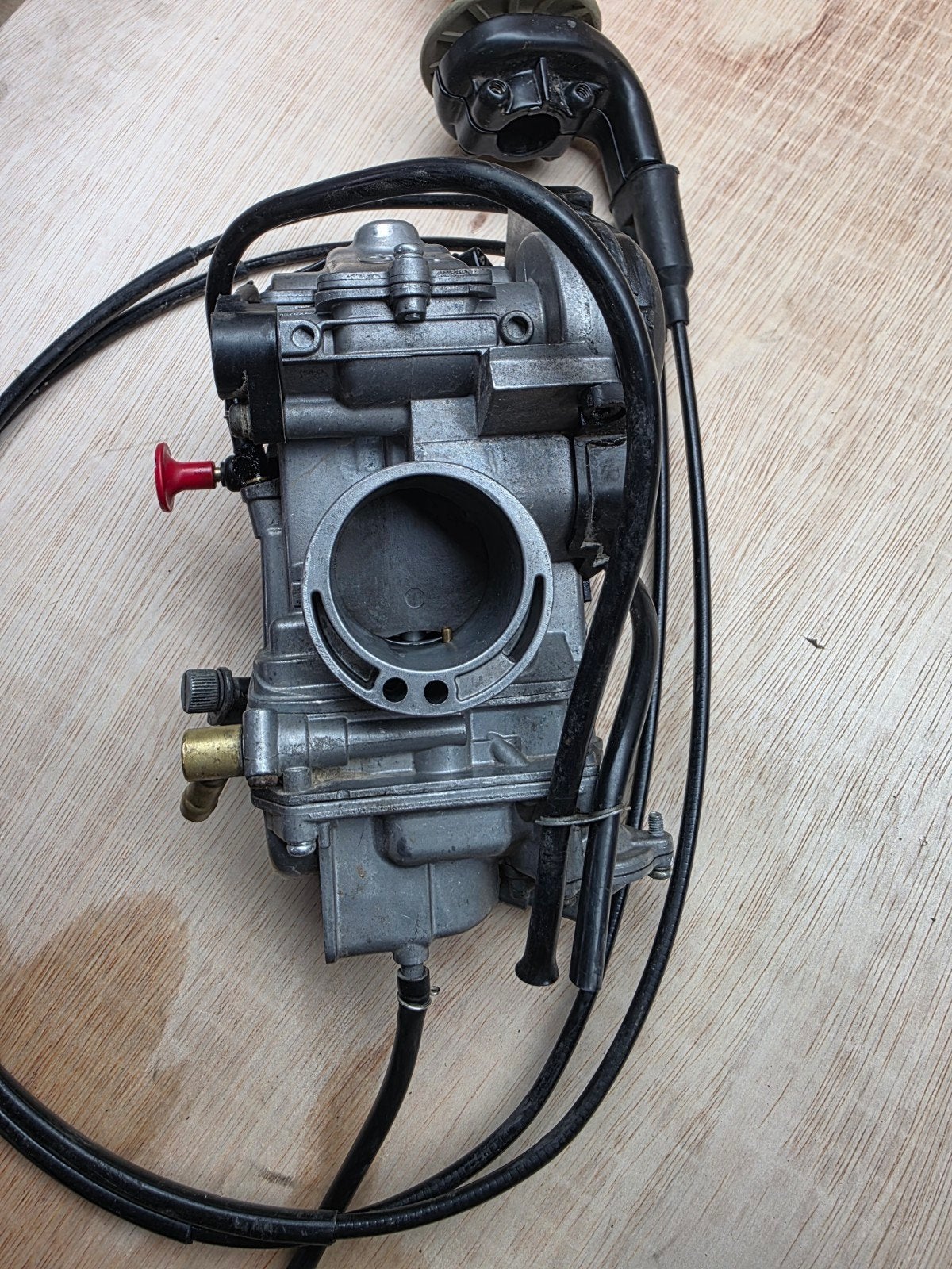 Keihin FCR41 carburateur met gaskabels en gashendel – zeer n, Motoren, Ophalen of Verzenden, Gereviseerd