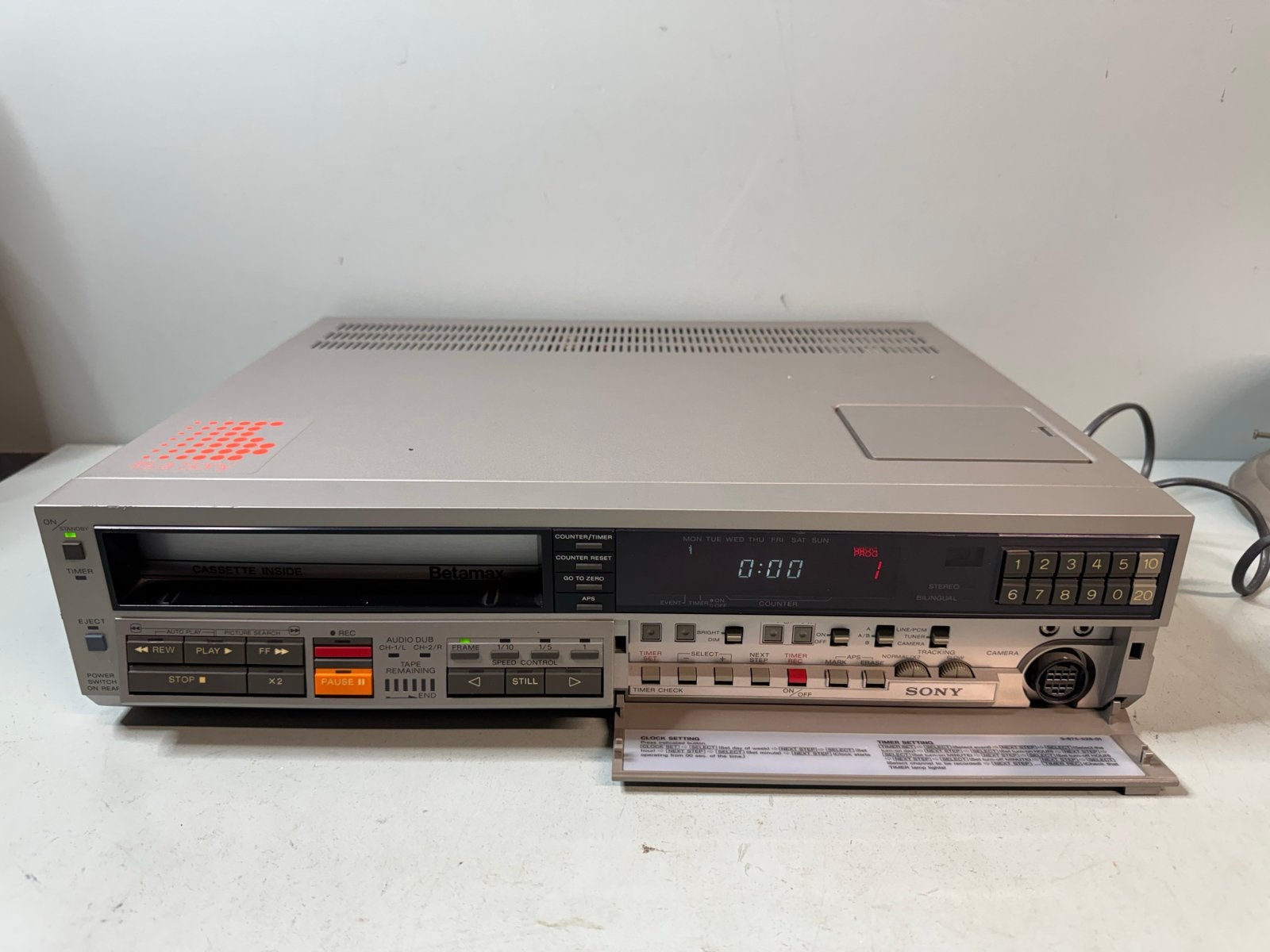 Sony Betamax Videorecorder SL-C9ES PAL - Defect, Sony, Niet werkend, Betamax-speler of -recorder, ?