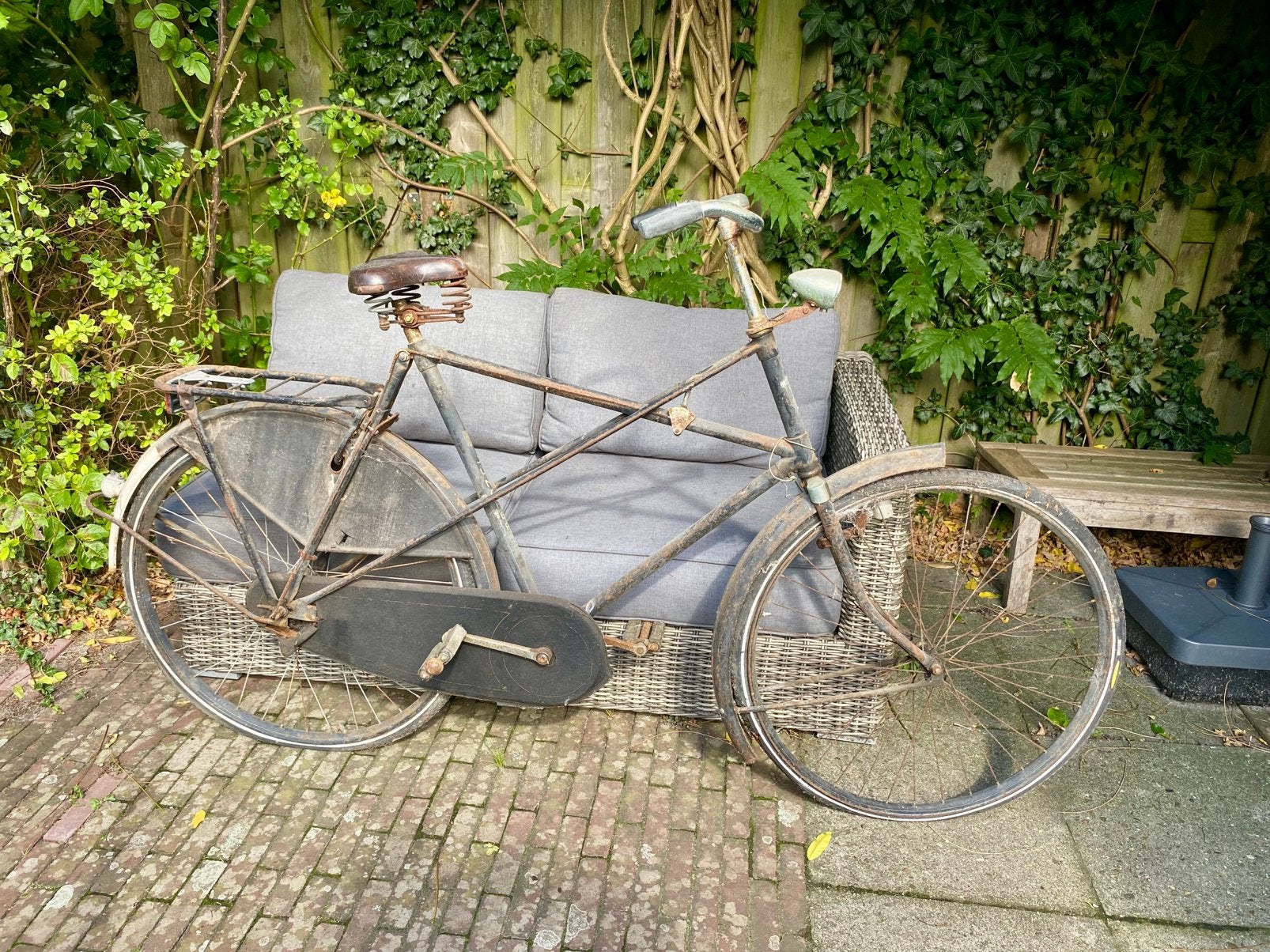 Oude Juncker kruisframe transportfiets jaren 30/40, Fietsen en Brommers, Ophalen
