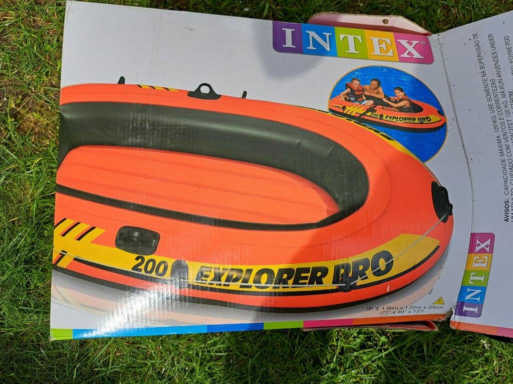 Intex Explorer Pro 200 rubber bootmet Peddels, Ophalen of Verzenden, Zo goed als nieuw