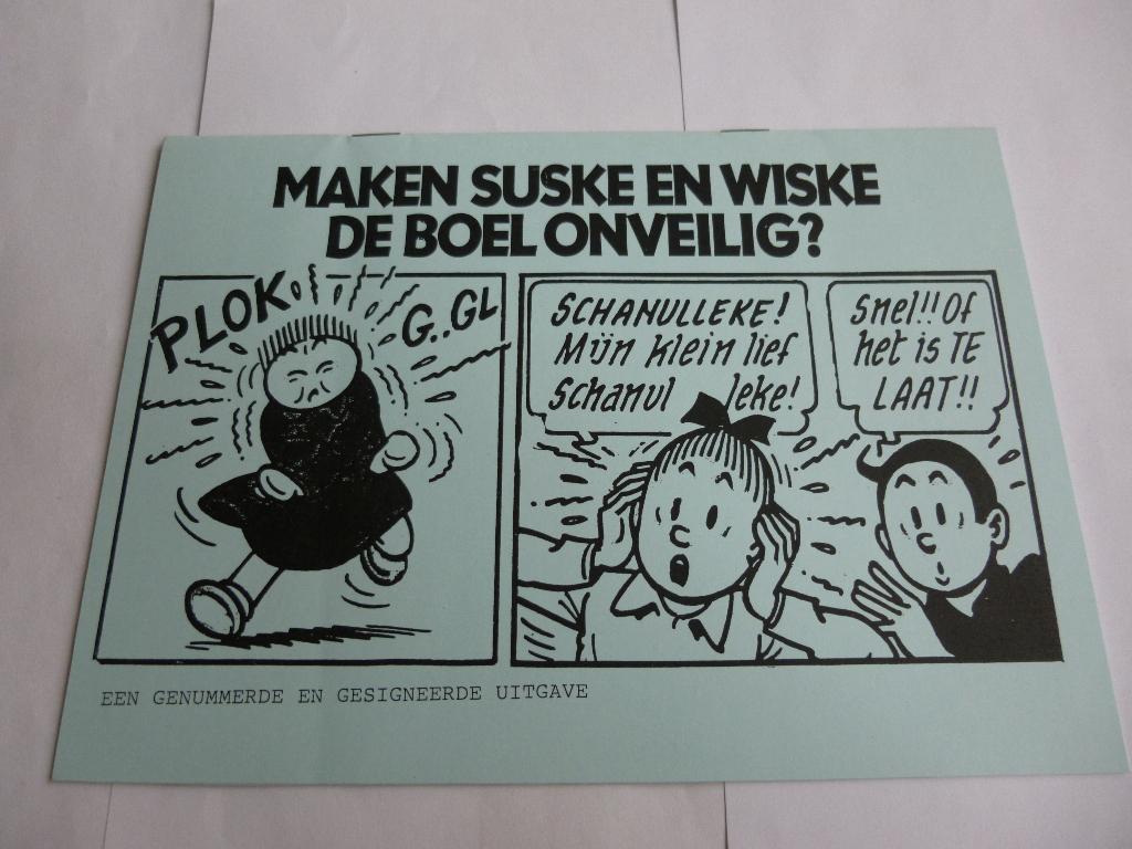 MAKEN SUSKE EN WISKE DE BOEL ONVEILIG ILLEGALE UITGAVE 1991, Willy Vandersteen, Eén stripboek, Ophalen of Verzenden, Zo goed als nieuw