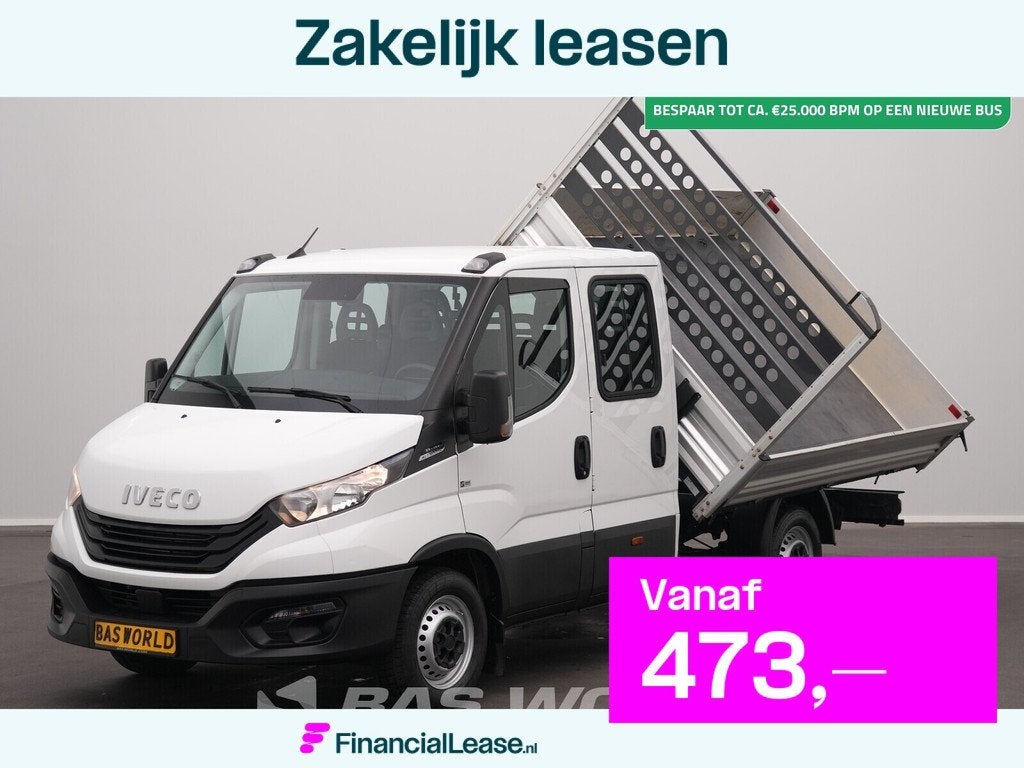 Iveco Daily 35S16 Automaat Driezijdige Kipper Dubbel Cabine, Automaat, Stof, Gebruikt, Euro 6