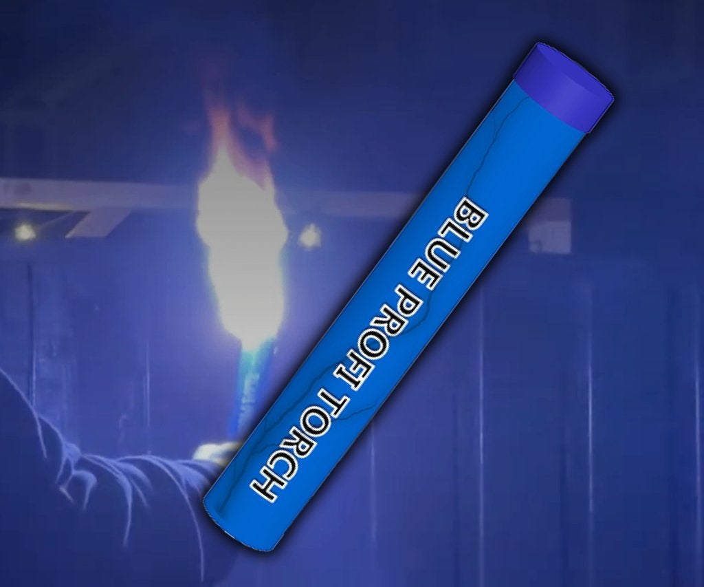 Blauwe Fakkel | Stadionfakkel Blauw | Kaapverdië Cabo Verde, Ophalen, Nieuw, Verjaardag