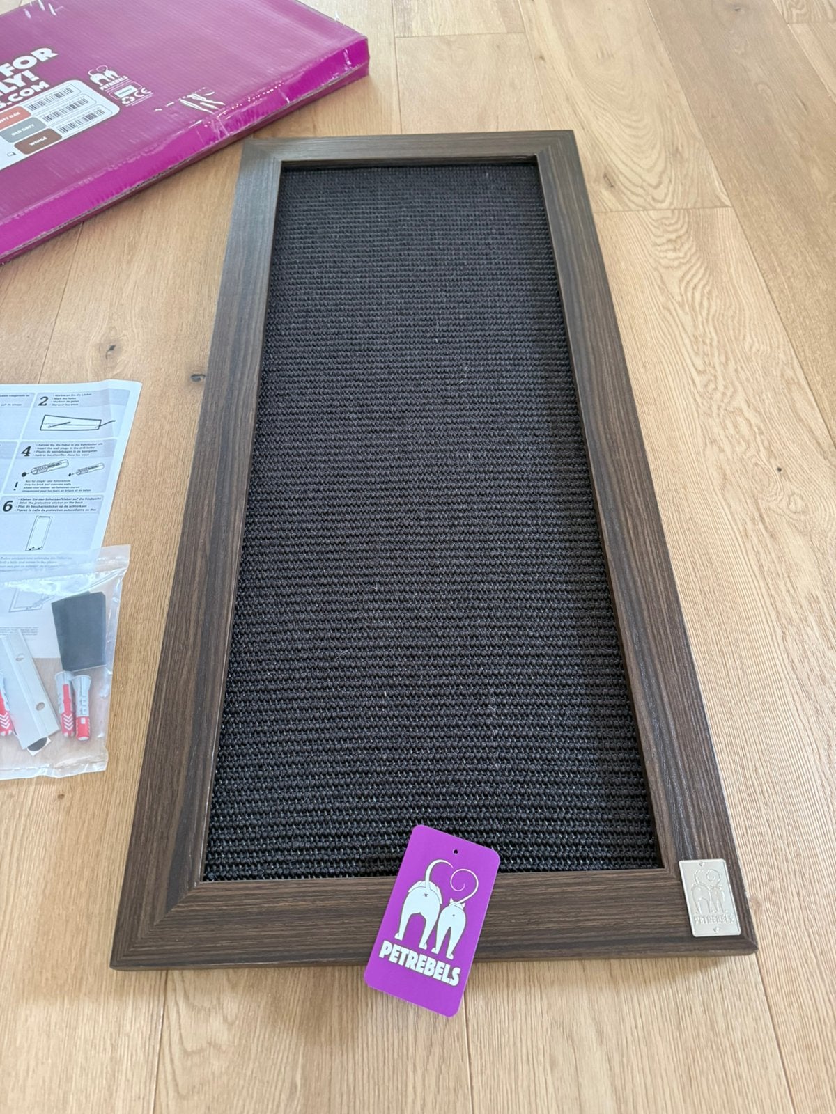 Petrebels krabplank XL 90x 40 Wenge / zwart, Dieren en Toebehoren, Ophalen of Verzenden, Nieuw, Krabplank