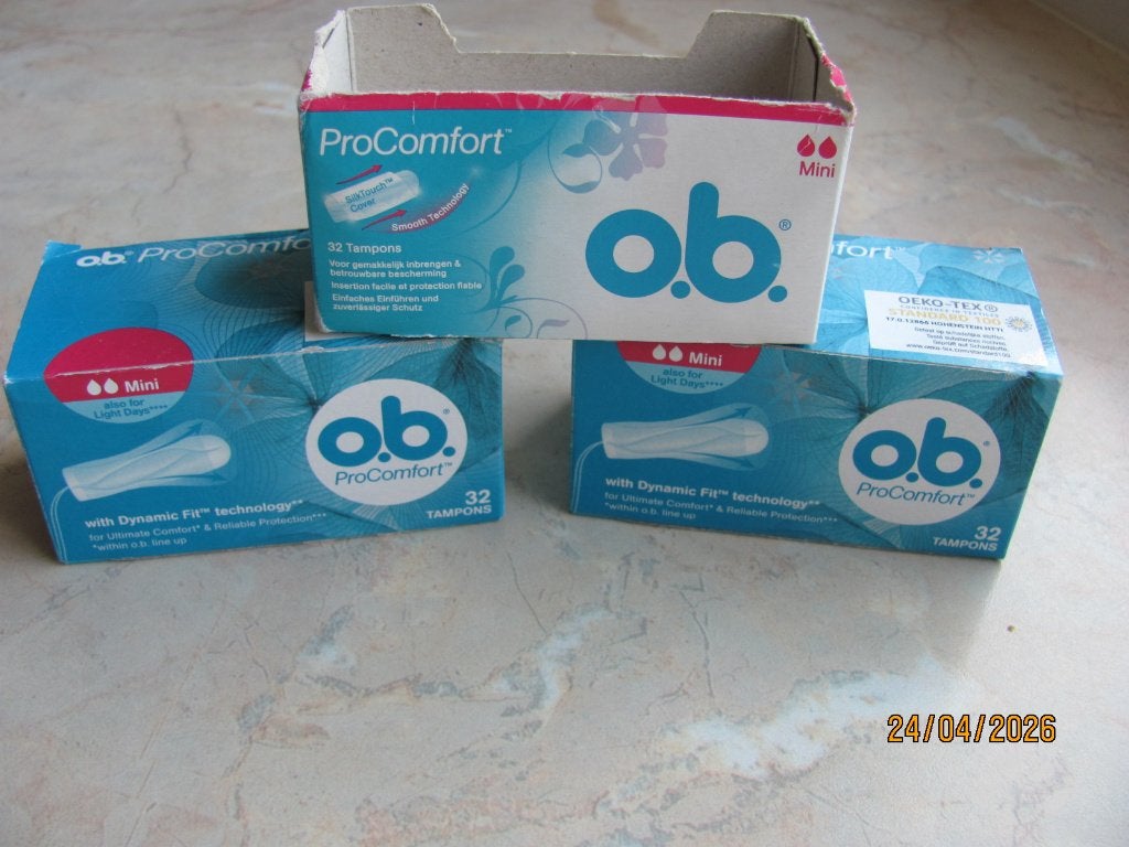 NIEUW 2 x OB verpakking TAMPONS 2 druppels MINI 74 stuks, Ophalen of Verzenden, Nieuw