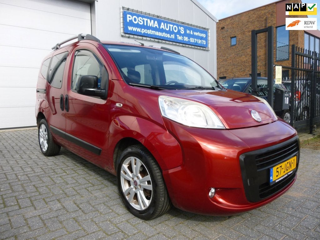 Fiat Qubo 1.4 Dynamic, 1 eigenaar, airco, trekhaak., Auto's, Voorwielaandrijving, 15 km/l, 4 cilinders, 400 kg