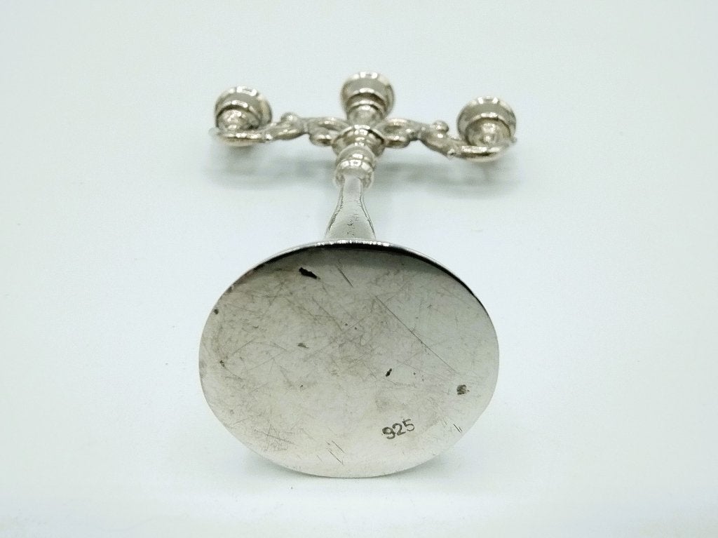 Zilveren miniatuur kandelaar, D. Aubert, Den Haag, 925, Antiek en Kunst, Verzenden, Zilver