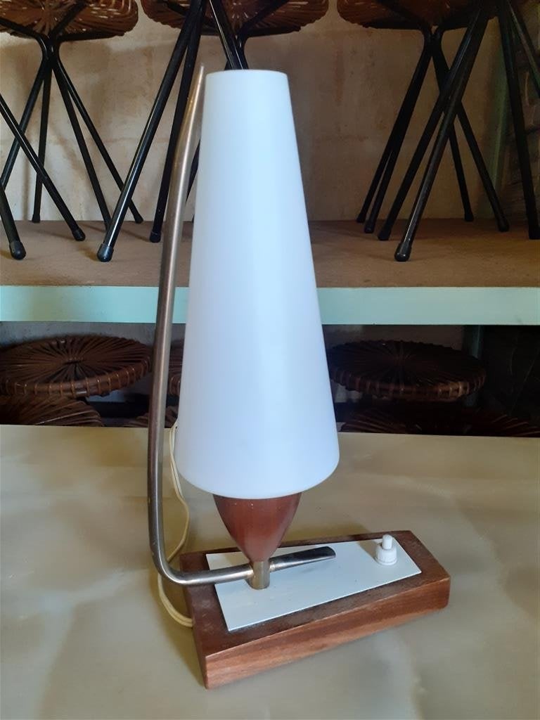 Tafellampje '60s ( Retro/Vintage/Design ), Ophalen of Verzenden, Gebruikt, Glas, Design