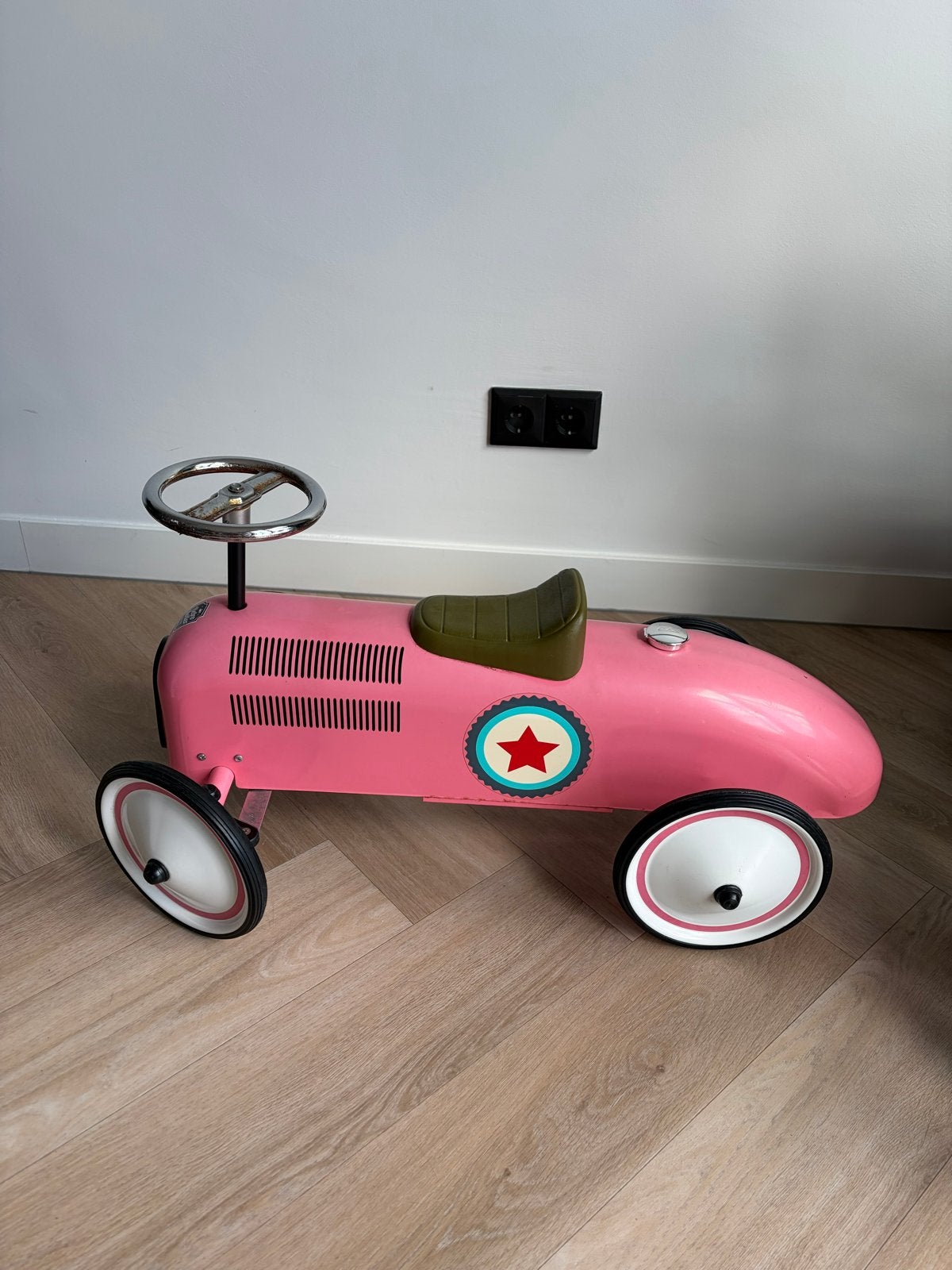 Roze Retro Roller loopauto, Ophalen, Zo goed als nieuw, Loopvoertuig
