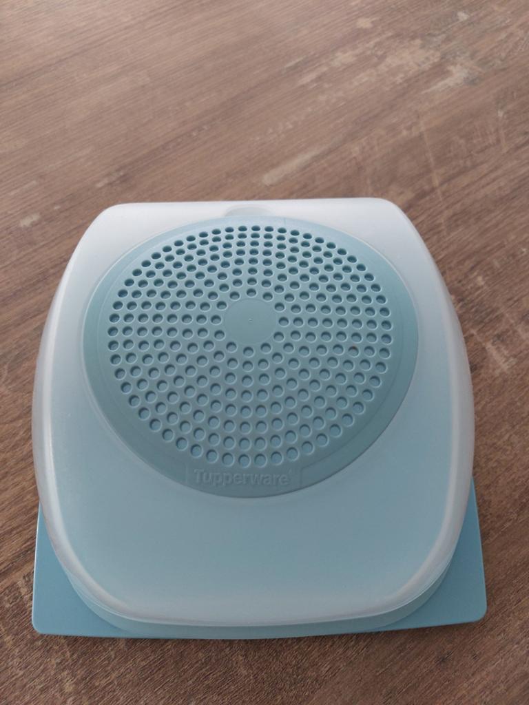 Tupperware Microgolf Stomer Aqua/Wit, Huis en Inrichting, Keuken | Tupperware, Ophalen of Verzenden, Gebruikt, Blauw, Overige typen