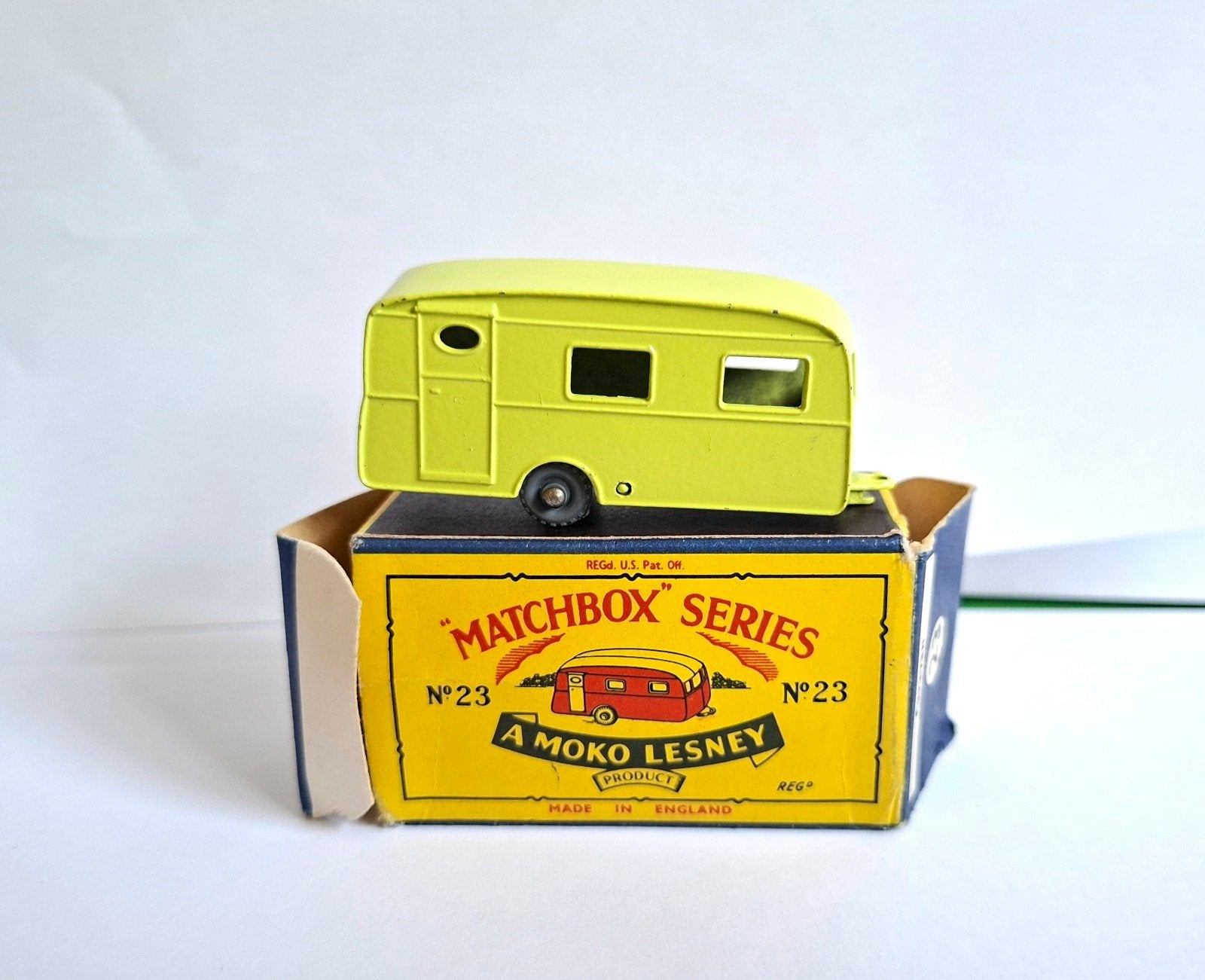 Matchbox 23 B berkeley cavalier caravan, Ophalen of Verzenden, Zo goed als nieuw, Bus of Vrachtwagen, Matchbox