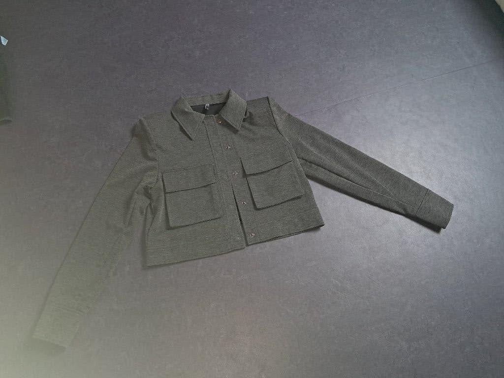 Jasje kort donkergrijs, Kleding | Dames, Ophalen of Verzenden, Zo goed als nieuw, Jasje, Maat 36 (S)