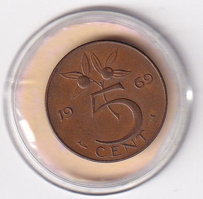 5 Cent 1969 Vis Zeer Fraai  Netjes, Verzenden, Koningin Juliana, 5 cent, Losse munt