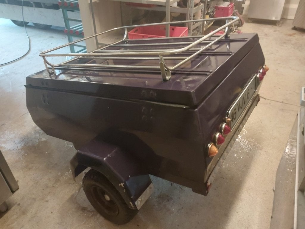 Compacte aanhanger / viskar / bagagewagen met imperiaal, Hobby en Vrije tijd, Overige Hobby en Vrije tijd, Ophalen, Gebruikt