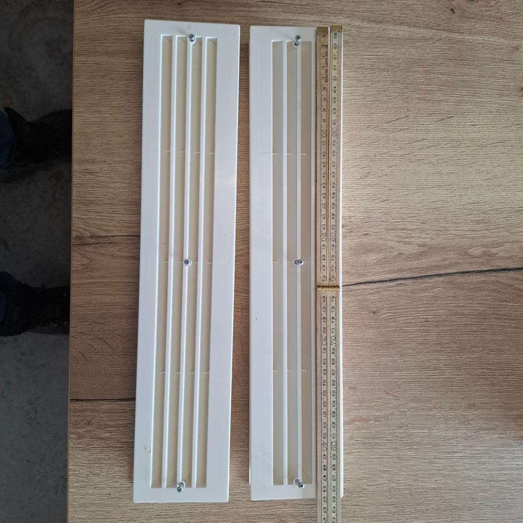 Ventilatieroosters (2 stuks) - Wit, 50 cm, Ophalen of Verzenden, Gebruikt, Ventilator