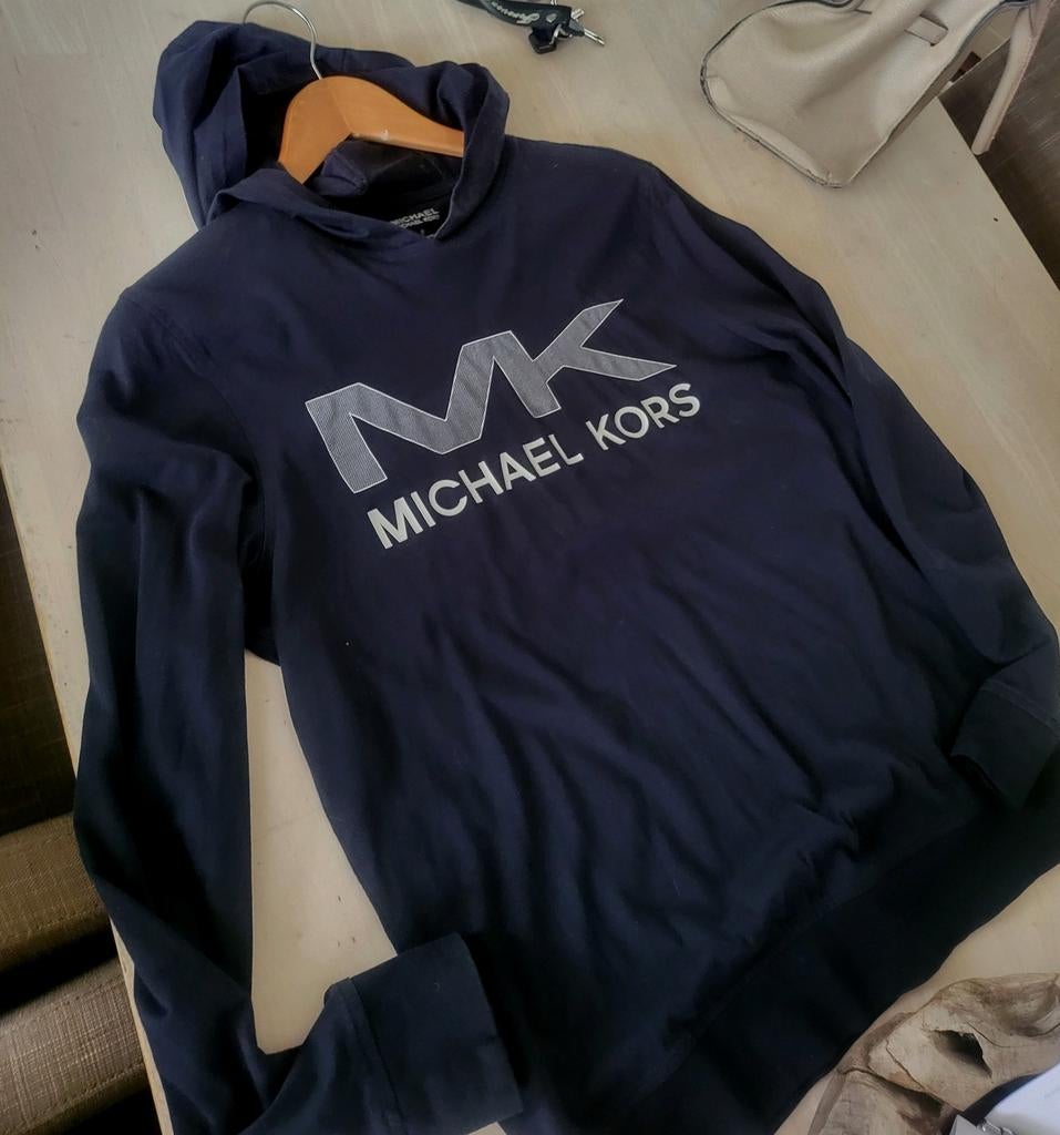 Michael Kors hoodie met logo - Donkerblauw, Michael Kors, Blauw, Ophalen of Verzenden, Zo goed als nieuw