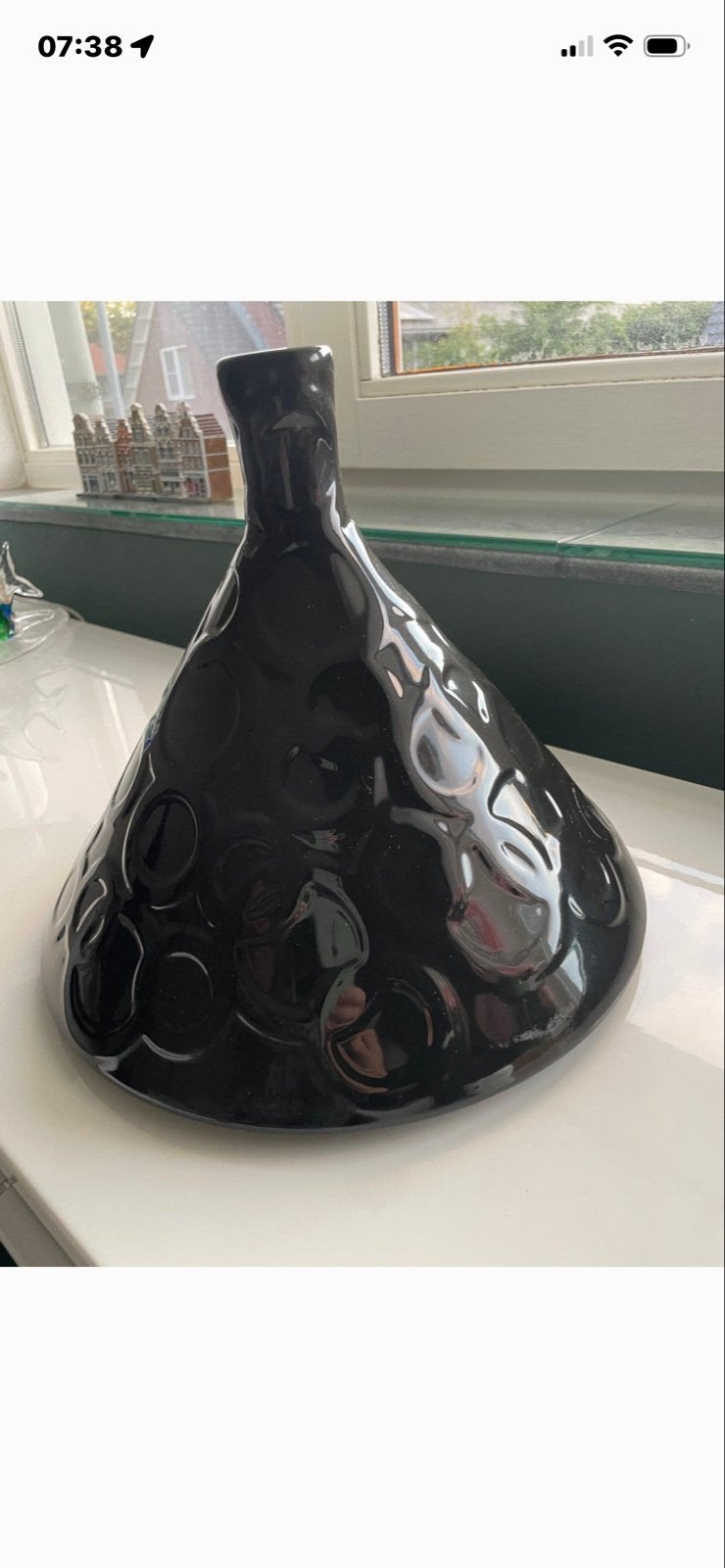 Tagine drksen keramiek Ikea, Met patroon/structuur, Zwart, Ophalen of Verzenden, Glas
