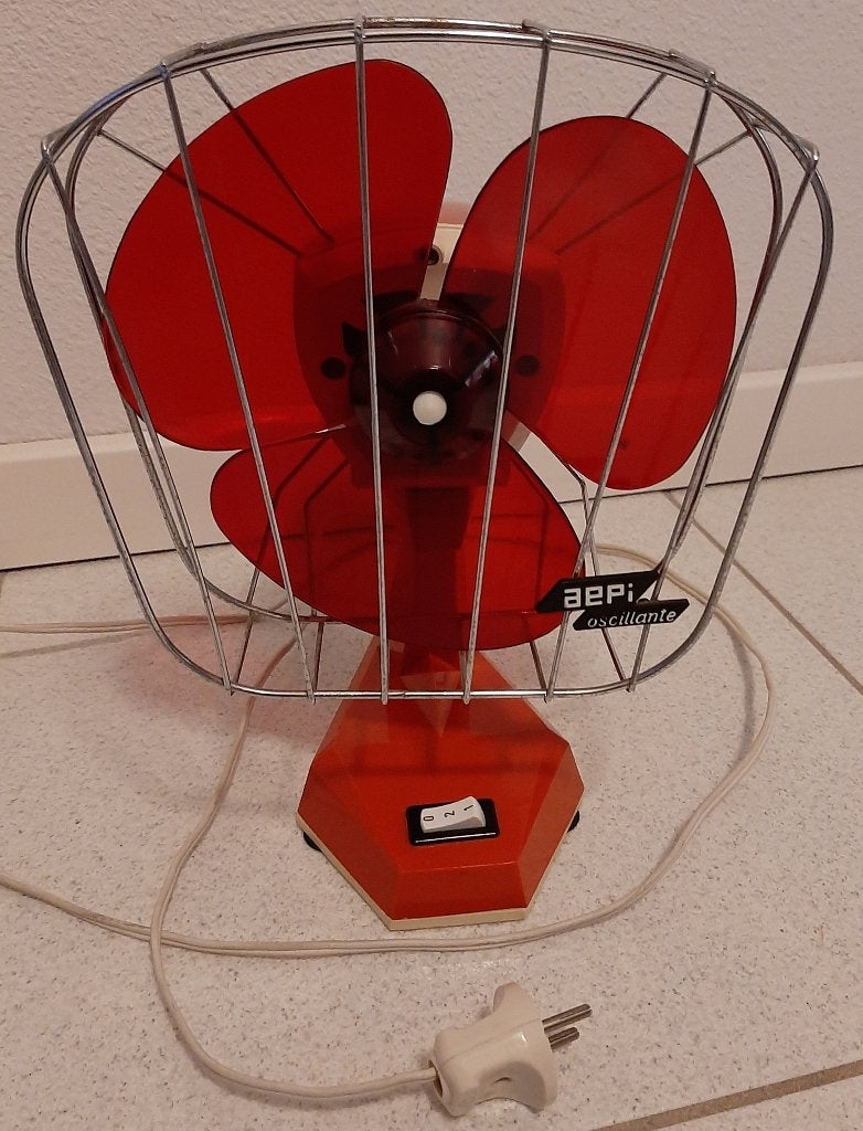 Aepi Oscillante - Vintage jaren 60 Ventilator - kunststof, Verzamelen, Retro, Ophalen, Huis en Inrichting