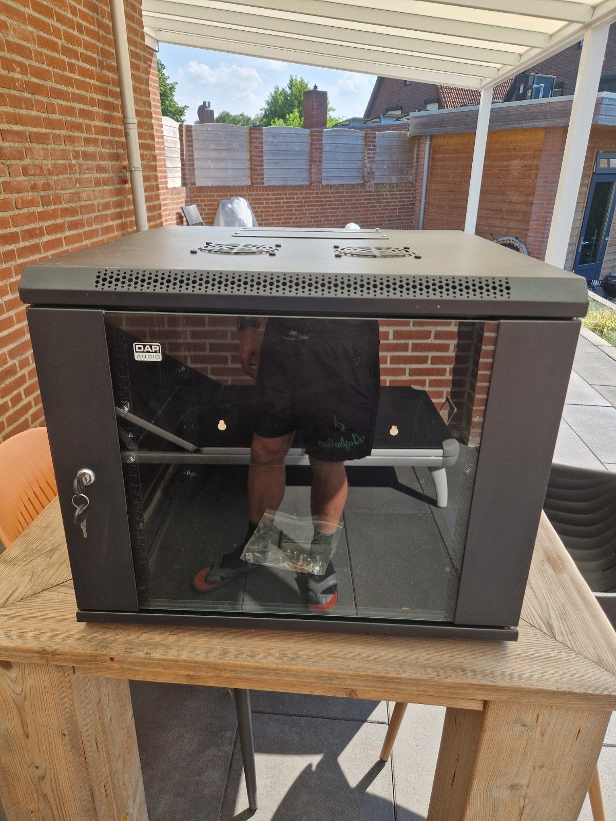 Compact 19 inch  DAP AUDIO kast met glazen deur, Ophalen of Verzenden, Gebruikt, Audio