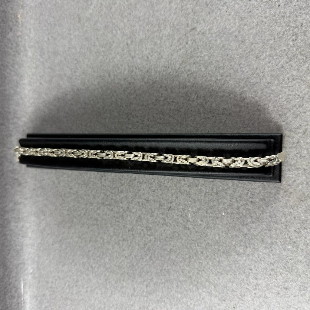 Zilveren Armband | AG 925 | Koningsschakel | 24cm | 417780, Ophalen of Verzenden, Gebruikt, Zilver, Zilver
