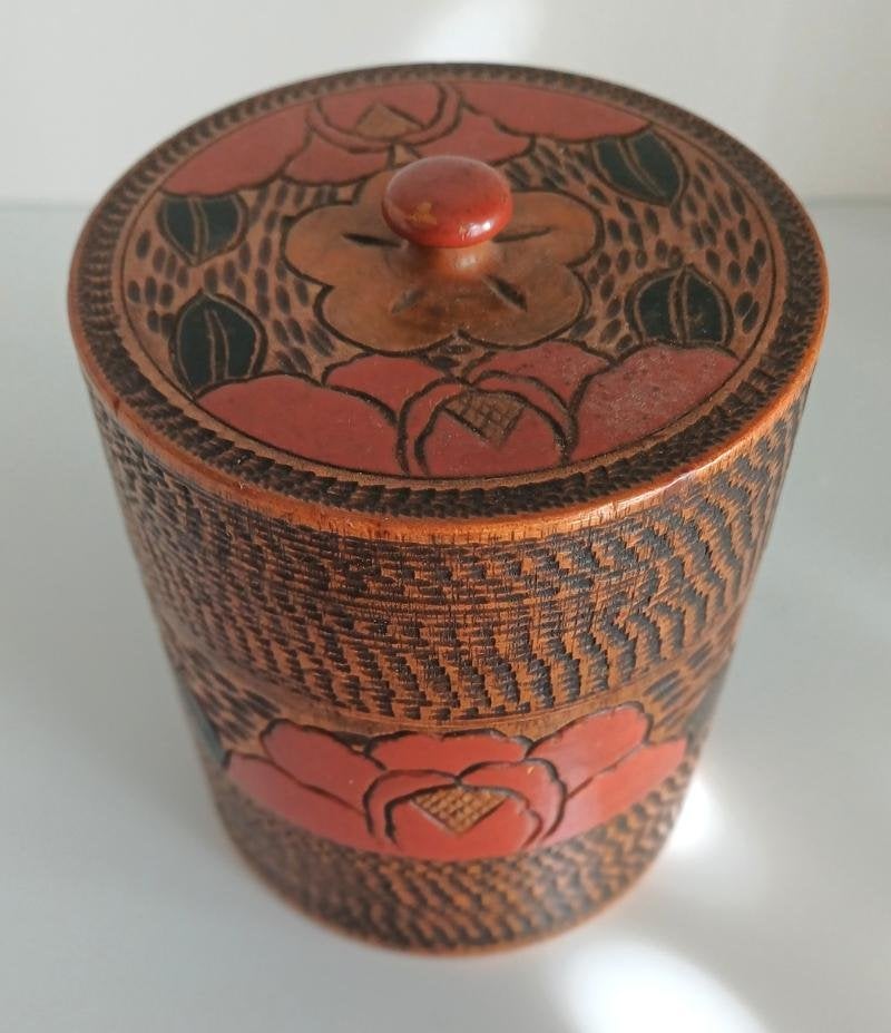 Amsterdamse school dekselpot  (batik stijl) 1920, Ophalen of Verzenden