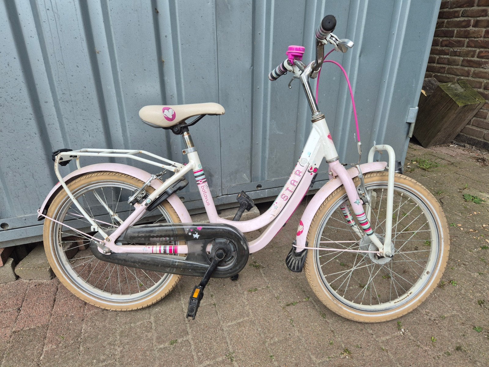 Batavus Star meisjesfiets 20 inch, Fietsen en Brommers, Ophalen, Terugtraprem, Gebruikt, Batavus