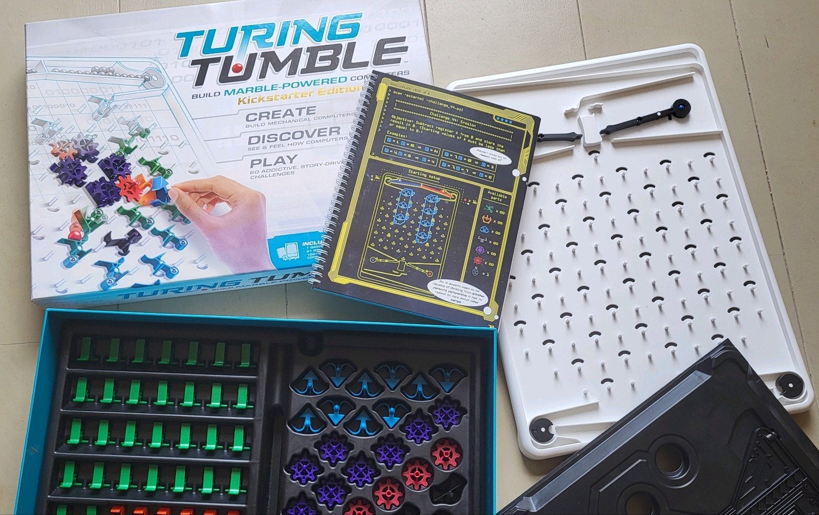 Turing Tumble: Bouw je eigen knikkercomputers Compleet, Ophalen of Verzenden, Zo goed als nieuw, Bouwen