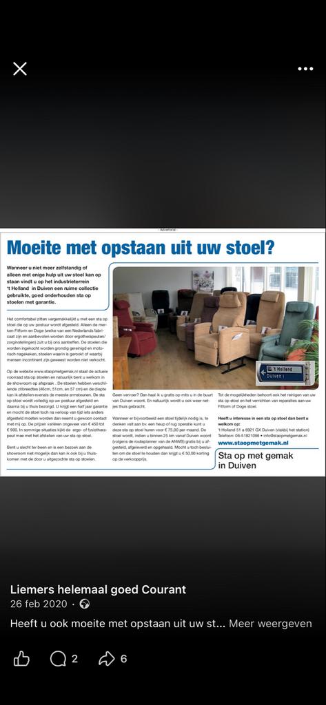 Sta op stoel Fitform 3 motorig, Gebruikt, Ophalen of Verzenden, Rood, Eén