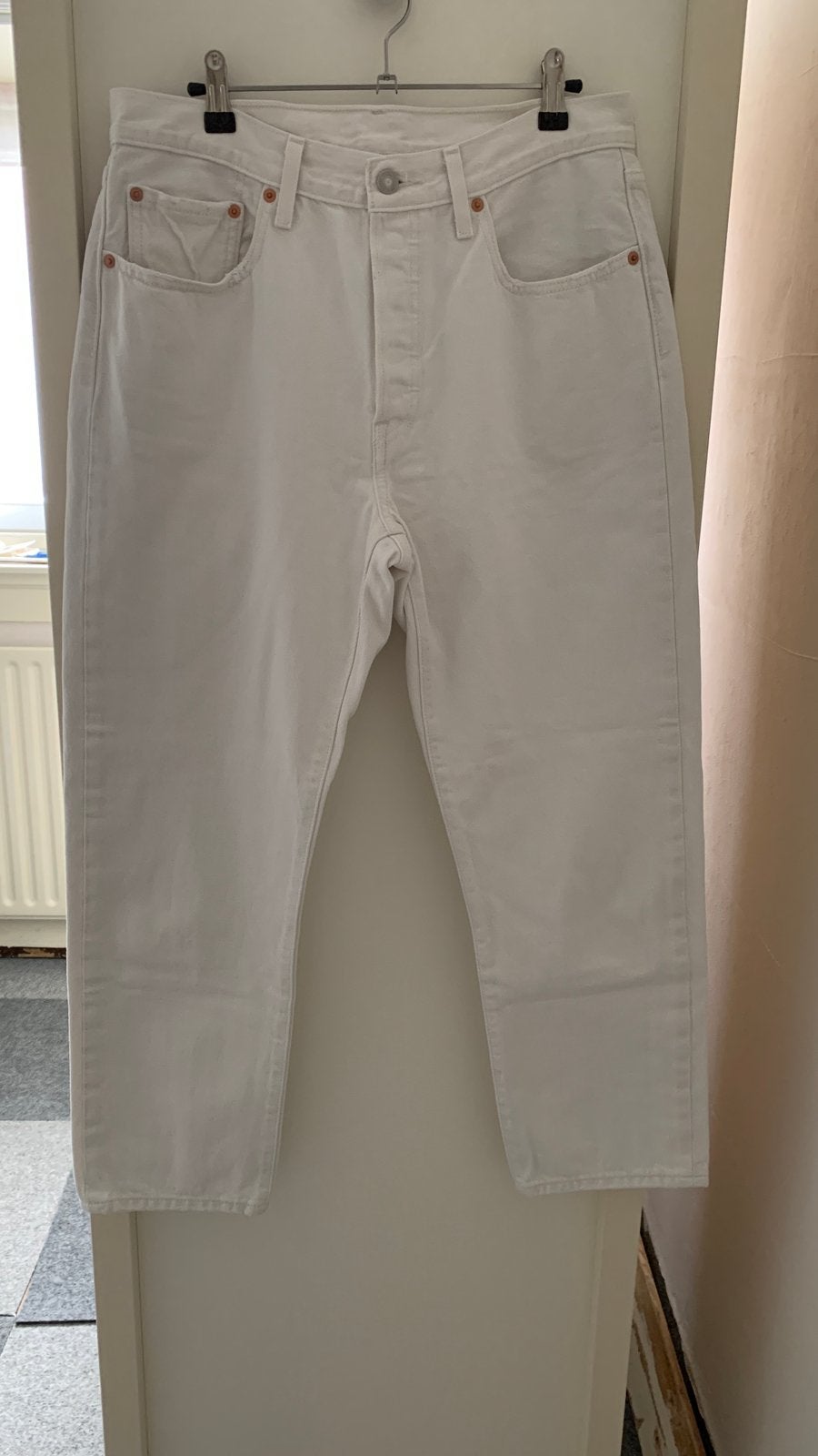 Levi’s 501 Crop Ecr Maat 31 Lengte 28, Ophalen of Verzenden, Zo goed als nieuw, Wit, W30 - W32 (confectie 38/40)