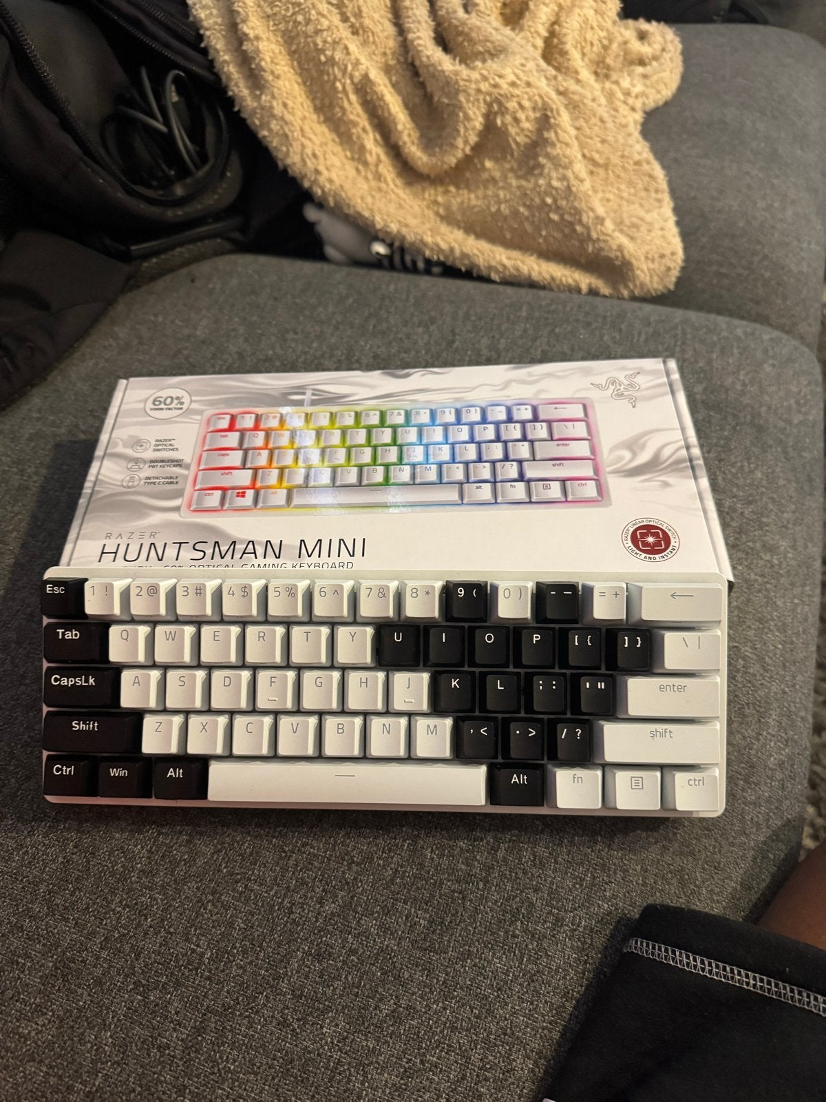 Razer Huntsman Mini 60% Gaming Toetsenbord, Gaming toetsenbord, Ophalen of Verzenden, Zo goed als nieuw, Qwerty