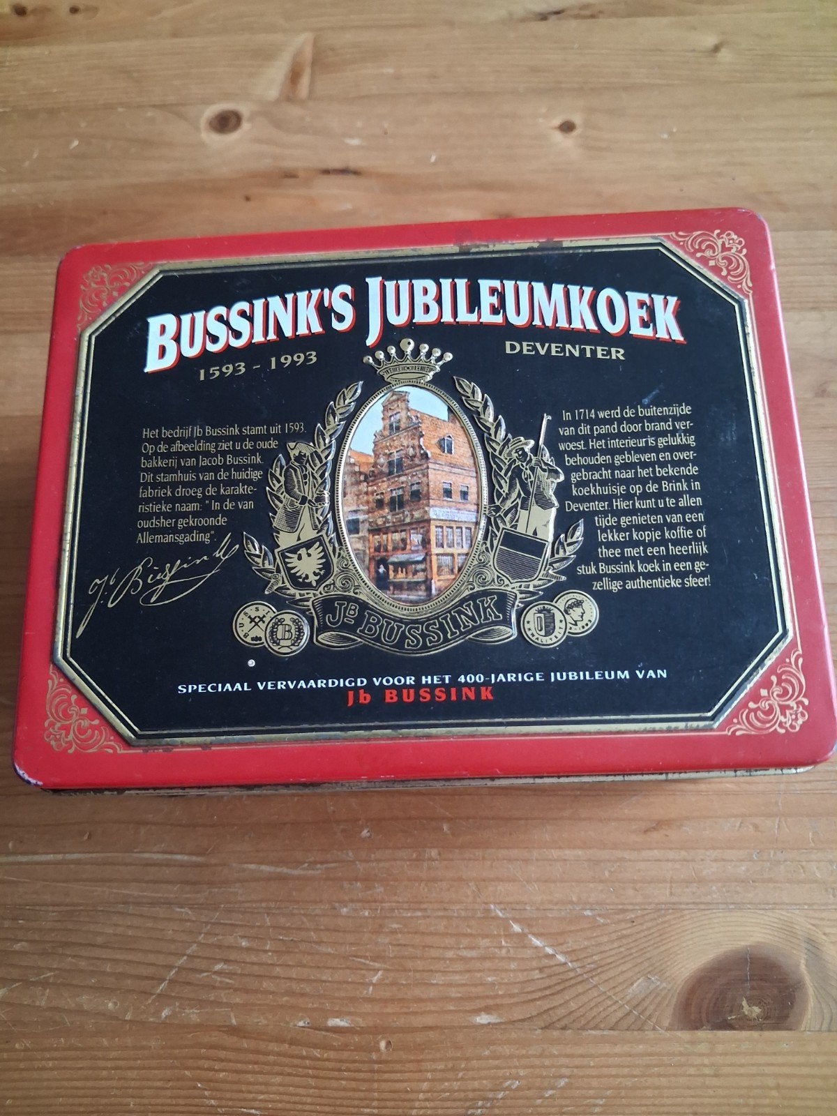 Bussink's jubileumkoek blik, Ophalen of Verzenden, Gebruikt, Koek(jes)