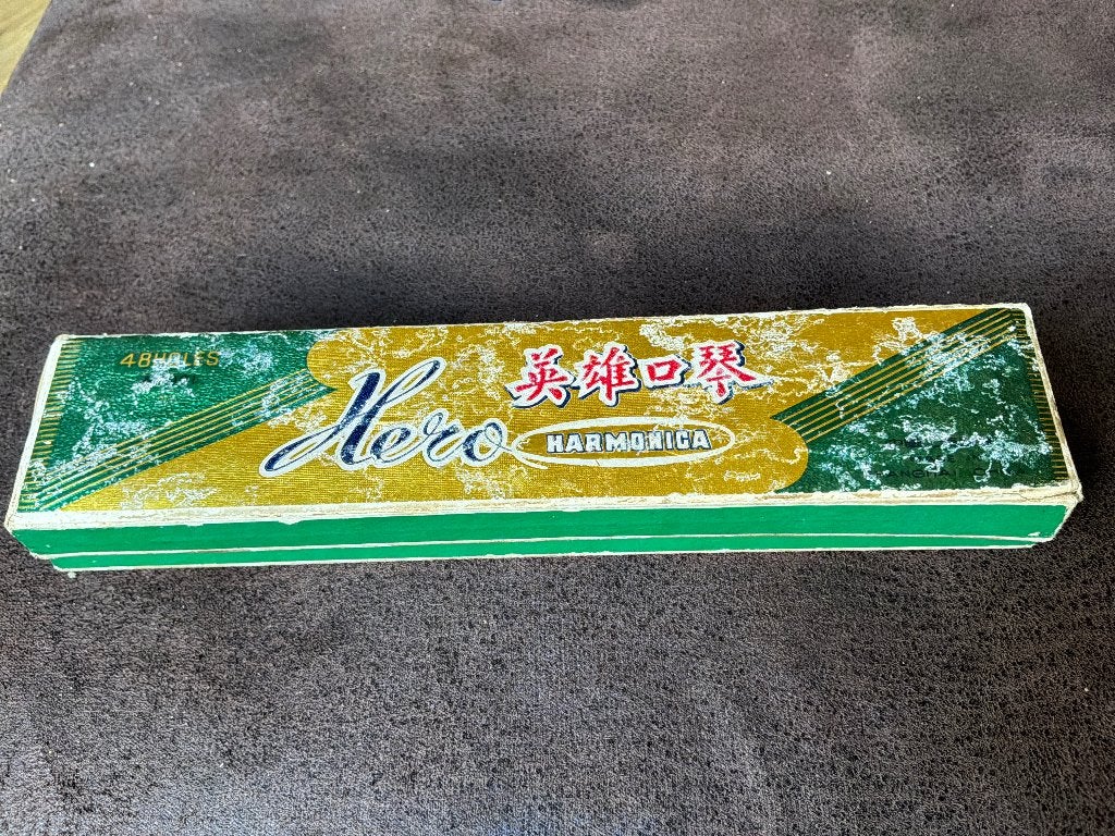 Hero Tremolo-mondharmonica Vintage met 48 gaten (‘70/‘80), Ophalen of Verzenden, Gebruikt