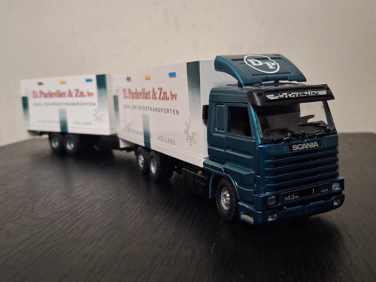 Tekno Scania 143M Streamline D.Parlevliet Katwijk aan Zee, Ophalen of Verzenden, Zo goed als nieuw, Bus of Vrachtwagen, Tekno