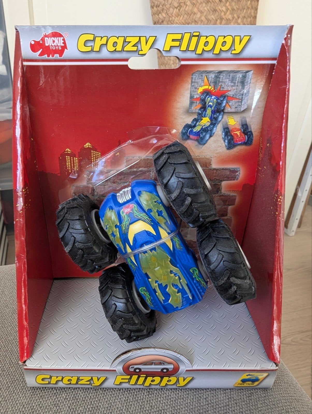 Dickie Toys Crazy Flippy Stuntauto - Blauw - In Verpakking, Ophalen of Verzenden, Auto offroad