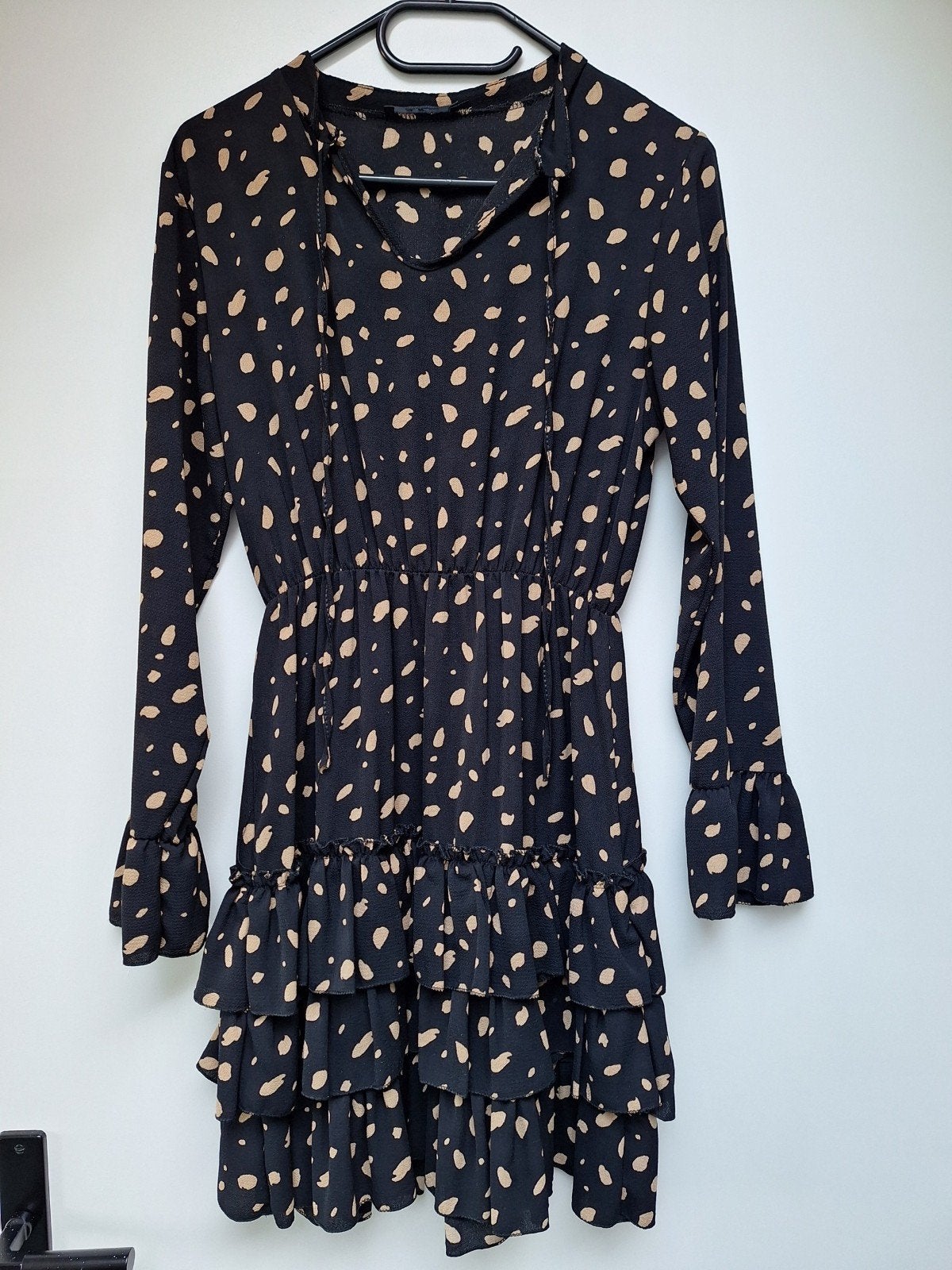 Zwarte print jurk Musthaves by Elja - maat S/M, Zwart, Musthaves, Ophalen of Verzenden, Maat 36 (S)