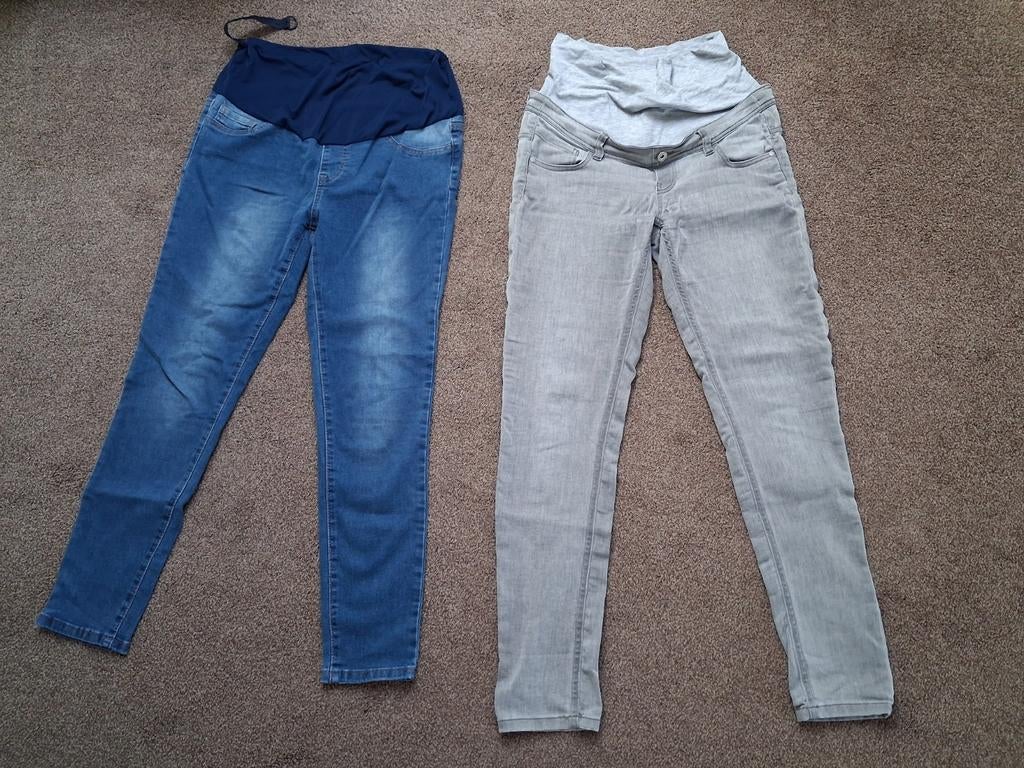2 positie broeken, Kleding | Dames, Positiekleding, Blauw, Ophalen of Verzenden, Zo goed als nieuw, Maat 36 (S)