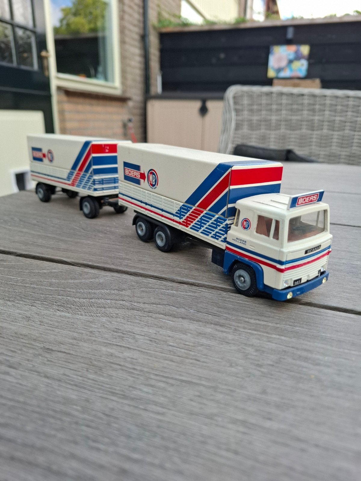 Tekno Scania Boers  Vrachtwagen met Aanhanger, Ophalen, Zo goed als nieuw