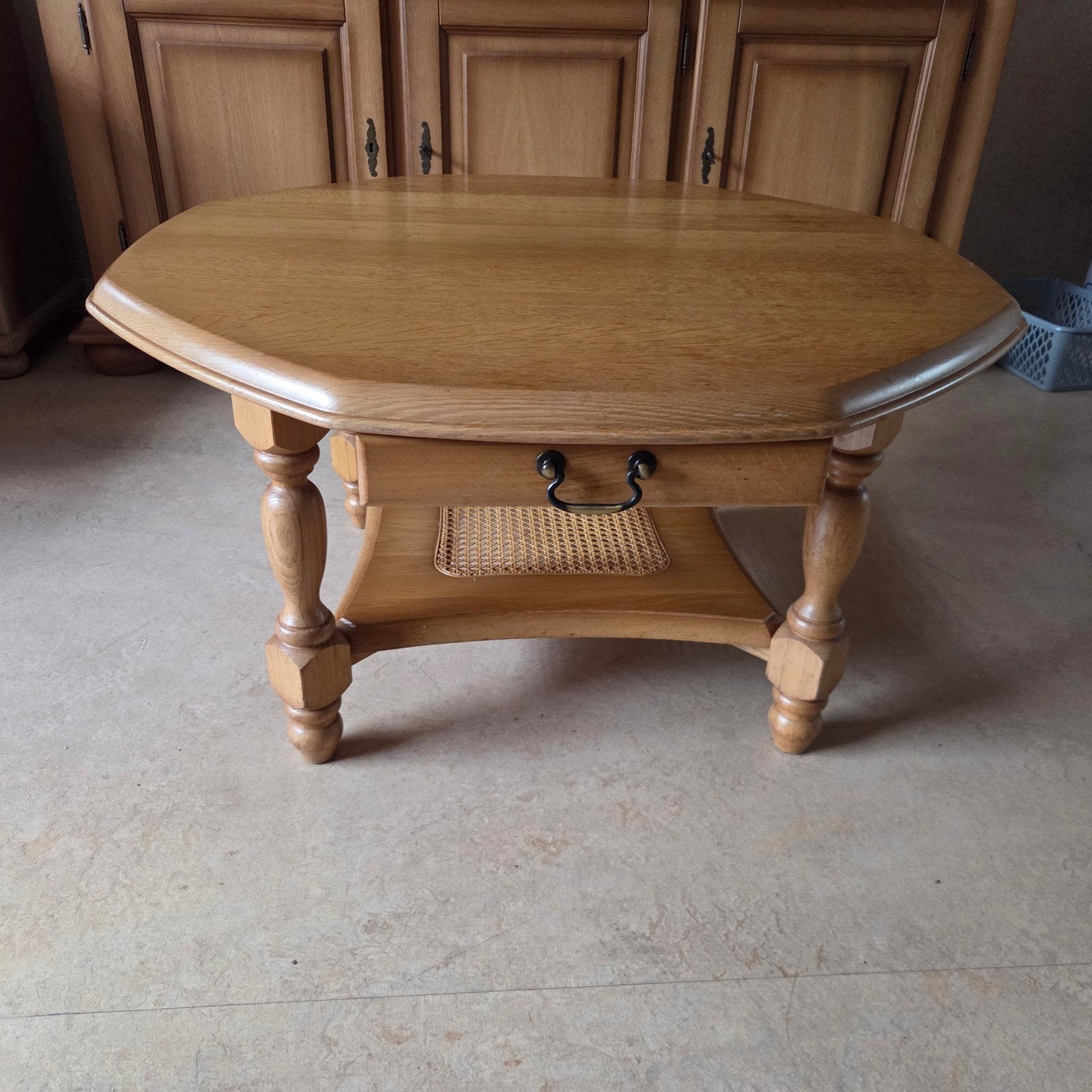 Eiken Salontafel Honing Patine - 90 cm breed, Ophalen, Gebruikt, 50 tot 100 cm, Eikenhout