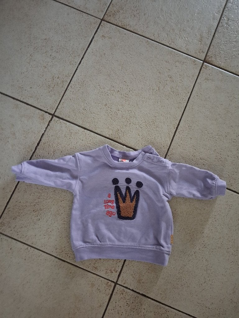 paarse trui maat 56, Kinderen en Baby's, Babykleding | Maat 56, Ophalen, Zo goed als nieuw, Hema, Truitje of Vestje