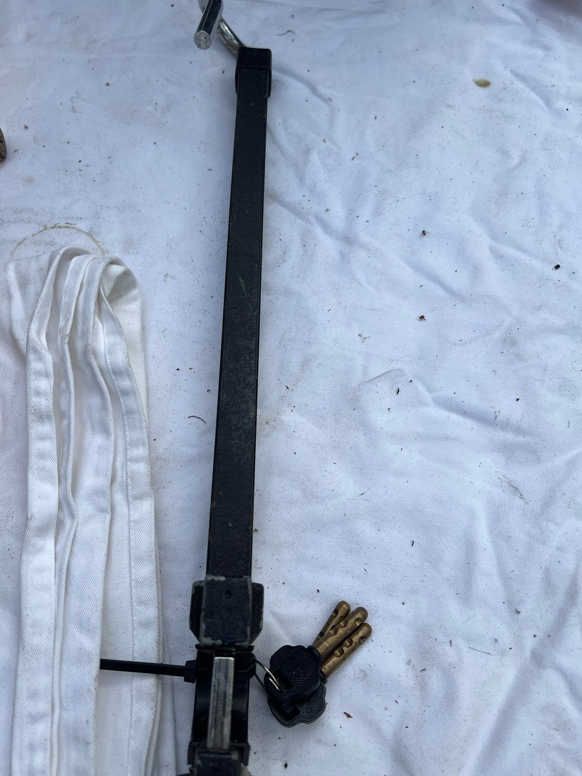 Antieke stuurslot met sleutels, gepatenteerd, Ophalen of Verzenden, Gebruikt