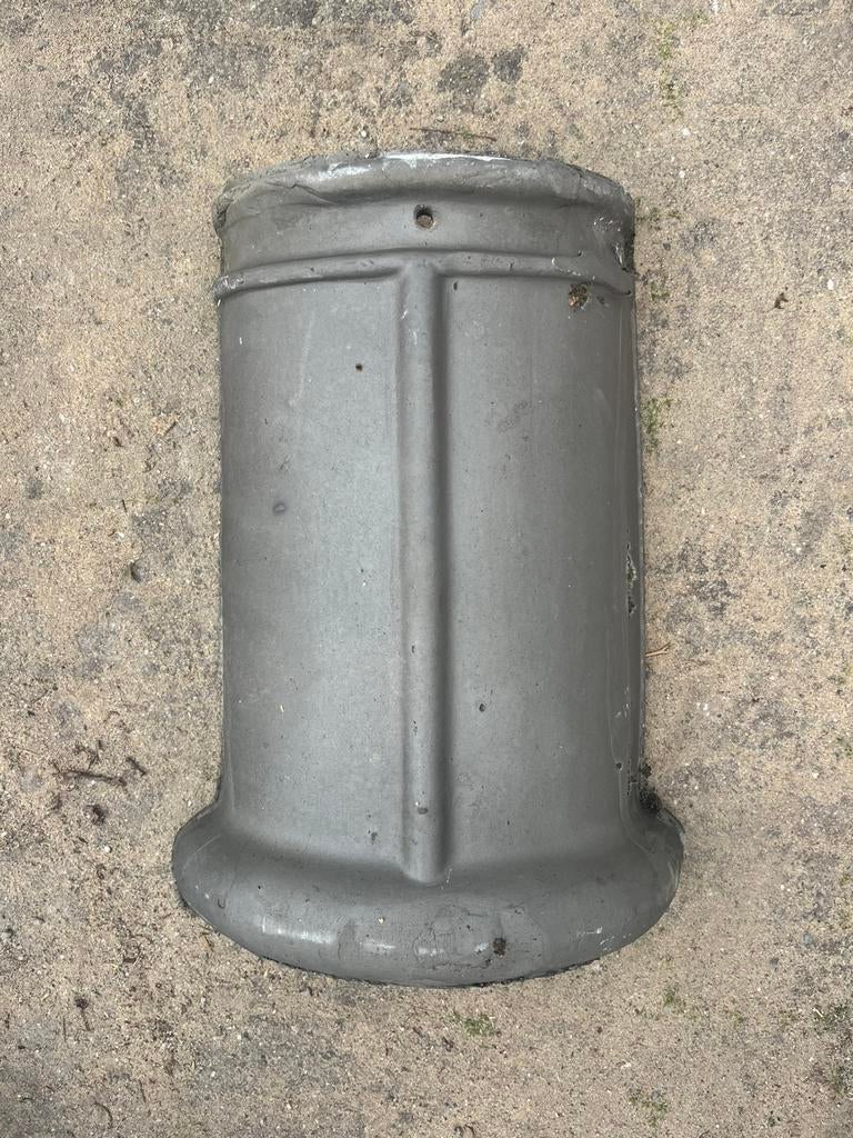 Grijze nokvorst pannen, Ophalen, Gebruikt, Steen of Klei, 15 m² of meer