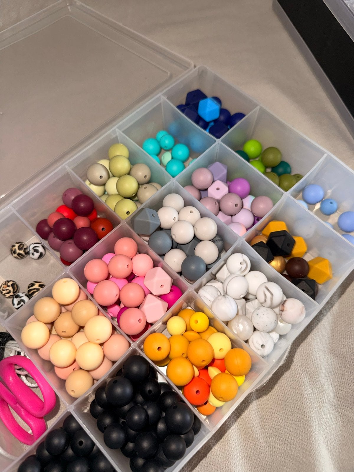Siliconen kralen voor speenkoorden en hobby - Diverse kleure, Ophalen, Nieuw, Meerkleurig, Rubber