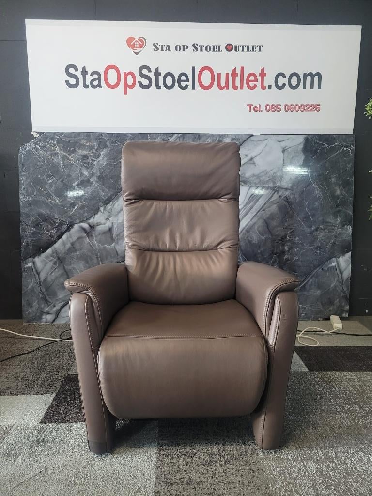 Staopstoel Hukla Leder met simpel afstandsbediening, Minder dan 75 cm, Leer, Ophalen of Verzenden, Zo goed als nieuw