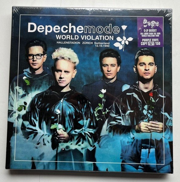 Depeche Mode - World violation Zürich 1990 3lp blue marbled, Geseald, Ophalen of Verzenden, Nieuw in verpakking, 12 inch
