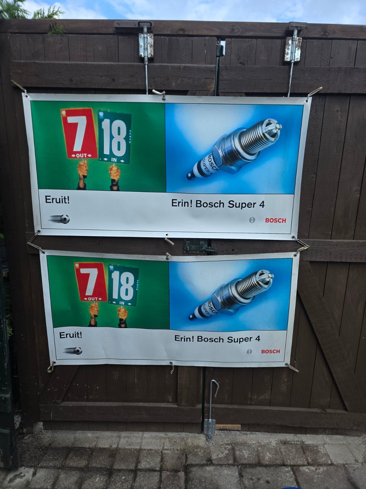 2 reclame doeken bosch vintage w.k rode duivels Mexico, Ophalen of Verzenden, Nieuw