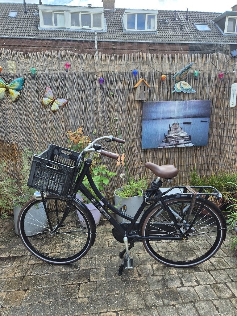 Cortina fiets met voordrager en mandje, Fietsen en Brommers, Fietsen | Dames | Damesfietsen, Terugtraprem, Versnellingen, Zo goed als nieuw